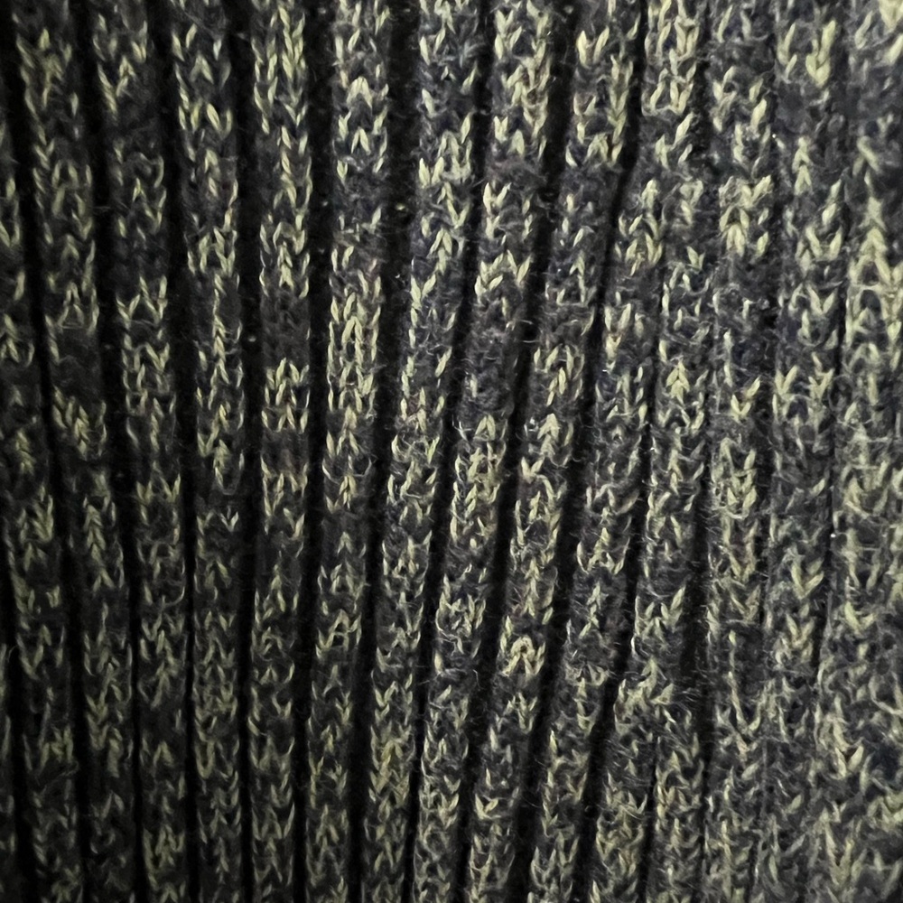 Open-Front Ribbed Knit Cardigan - Green - Picture 10 of 11